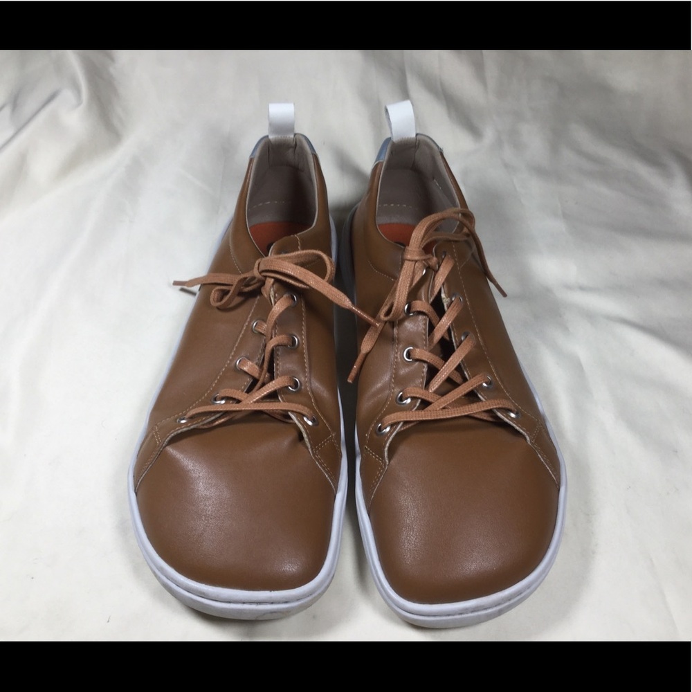 Men's Casual Brown Leatherette Sneakers